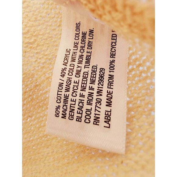 Knox Rose Womens Pullover Sweater Beige Long Sleeve Jewel Neck Open Knit S New - Picture 7 of 7